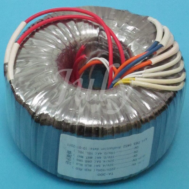 Transformerr Wire Toroidal transformer 300W double 26V (5.5A) + double 15V (0.5A) ring ...